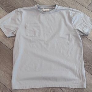 Linksoul Pocket T-Shirt Mens Large Grey Organic Cotton Golf Athletic Casual